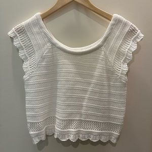 Miami White Knit Crop Top